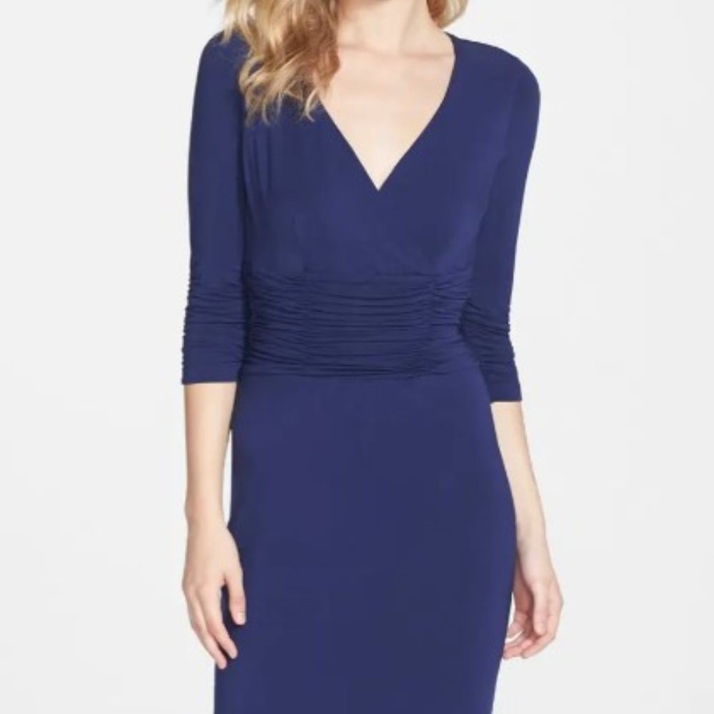NUE BY SHANI Ruched Jersey Sheath Dress Sz. 12